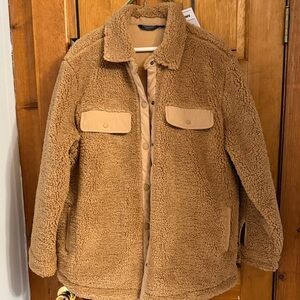 Cozy Sherpa Jacket - Camel